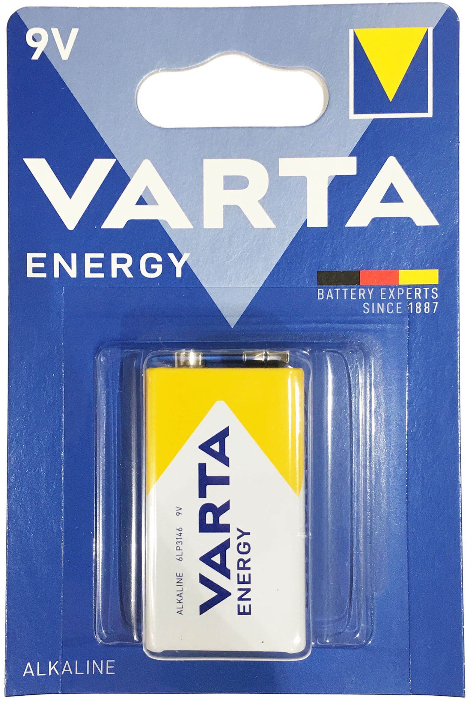 Батарейка щелочная 9V Varta Energy 4122229411, в блистере - фото
