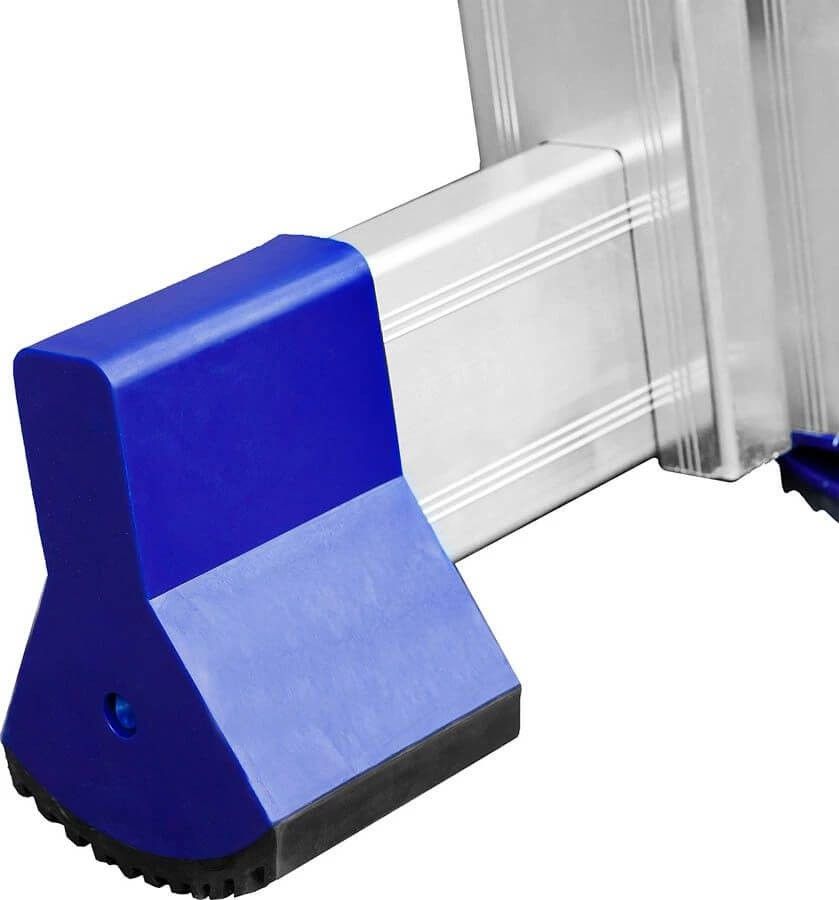 Трехсекционная лестница со стабилизатором СИБИН, алюминий - фото