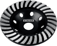 Чашка алмазная шлифовальная сегментированная 125 мм Turbo Stayer 33380-125