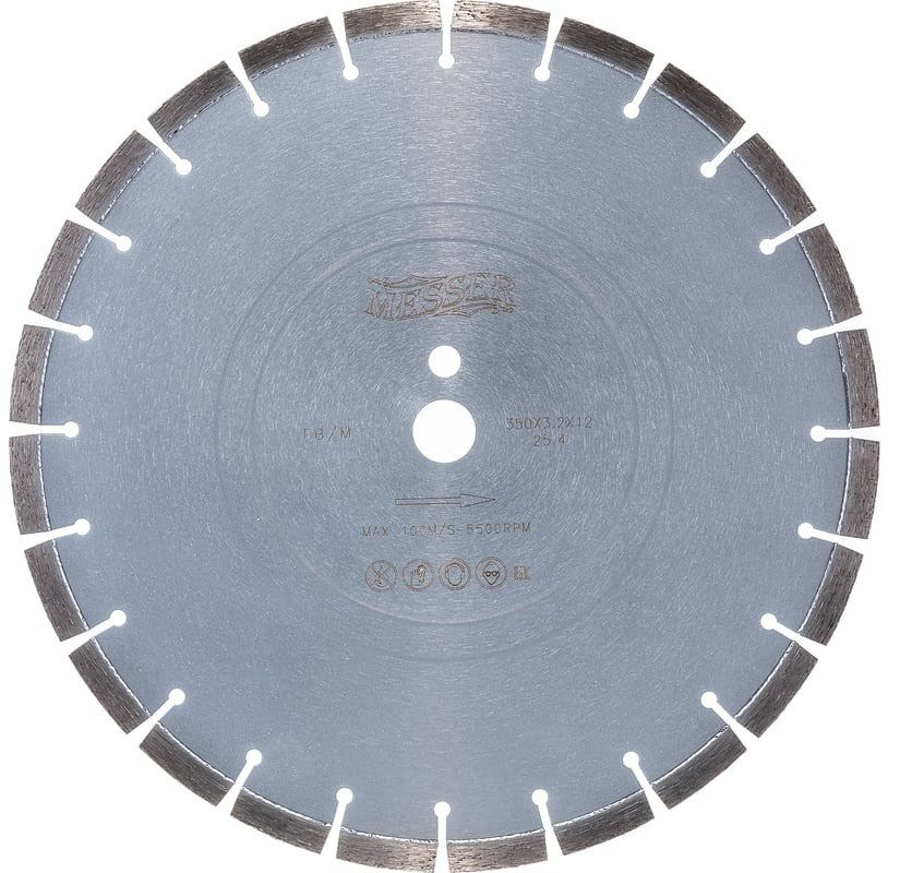 Диск алмазный сегментный FB/M по железобетону, Messer - фото
