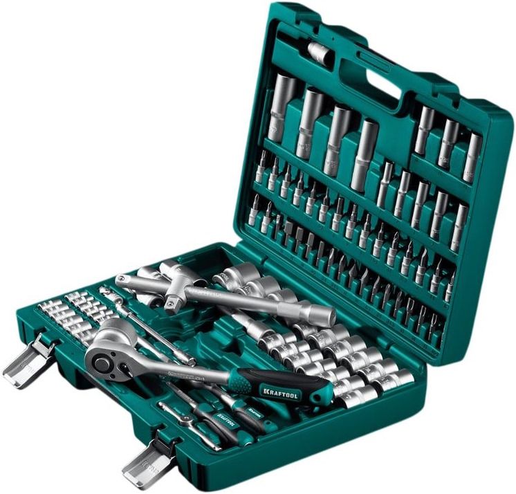 Набор инструмента универсальный 1/2"+1/4" Kraftool X-Drive 27883-Н95_z01М, 94 предмета - фото