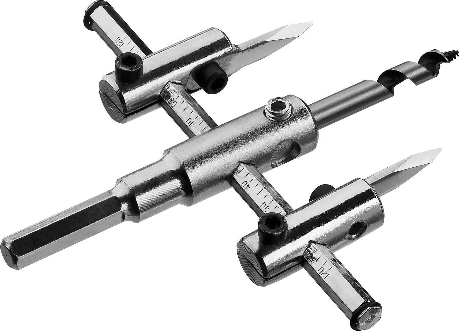 Сверло по дереву регулируемое 40-120 мм ЗУБР 29440-120 - фото