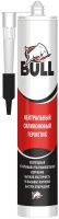 Герметик силиконовый нейтральный 280 мл Bull, цветной
