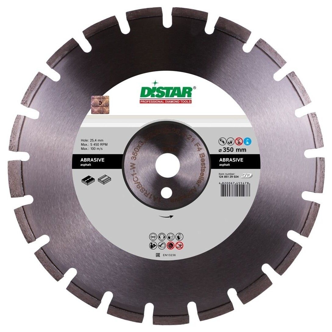 Диск алмазный по асфальту 300х2,8х9х25,4-18 Distar Bestseller Abrasive 1A1RSS/C1-W 13085129022 - фото