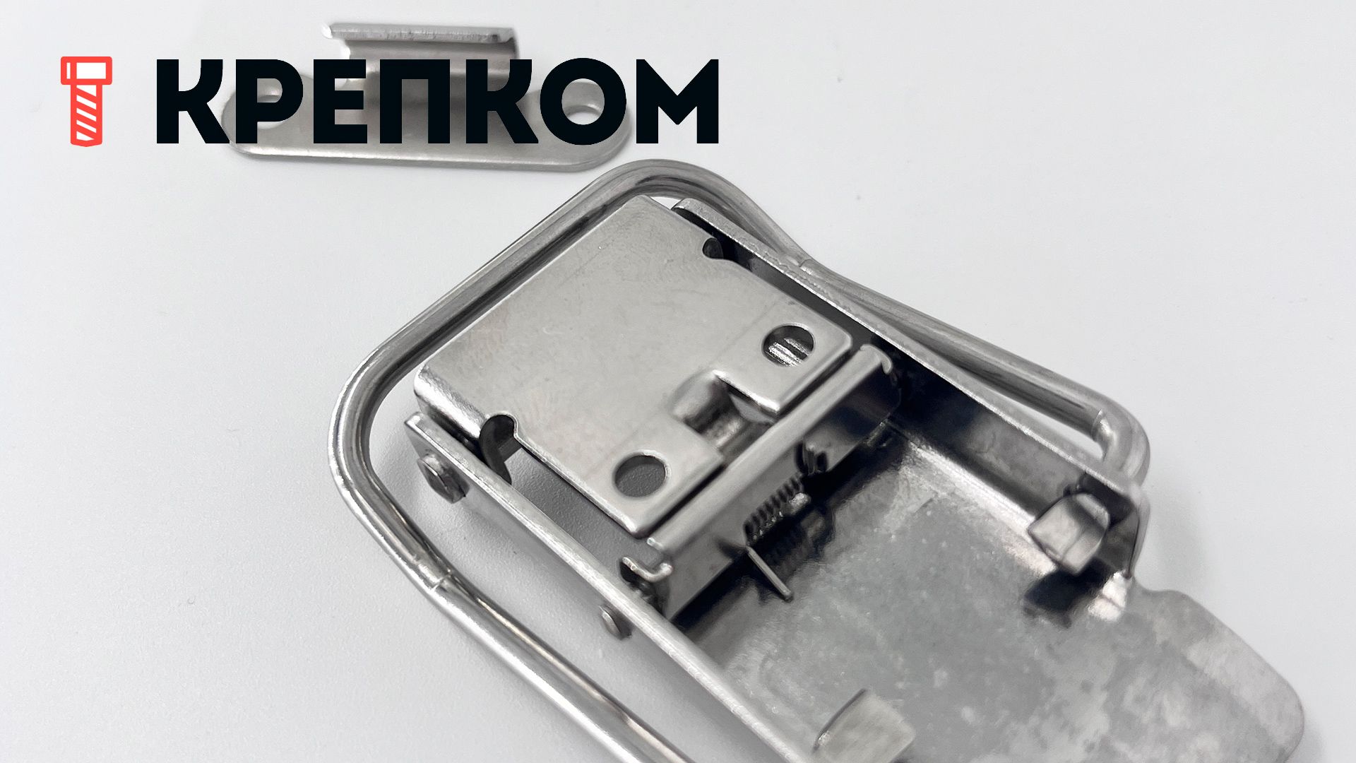 Замок-защелка самозапирающийся L=66 B97C, нержавеющая сталь А2 - фото