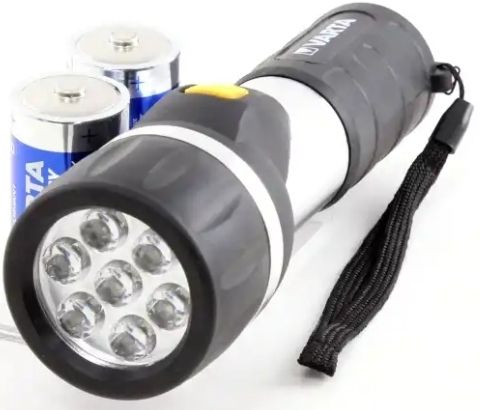 Фонарь светодиодный ручной 58 люмен 2D Varta Led Day Light 17611101421М - фото