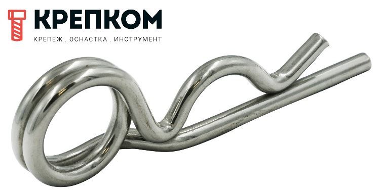 Изображение товара Пружинный игольчатый шплинт 8х150 мм DIN 11024 Form D нержавеющая сталь А4