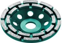 Изображение товара Чашка шлифовальная алмазная, двухрядная 125 мм Double Industrial Kraftool 33369-125