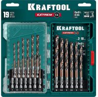 Набор сверл по металлу для винтовёртов 2-10 мм НЕХ-1/4 Impact Ready Kraftool 29652-H19, 19 шт