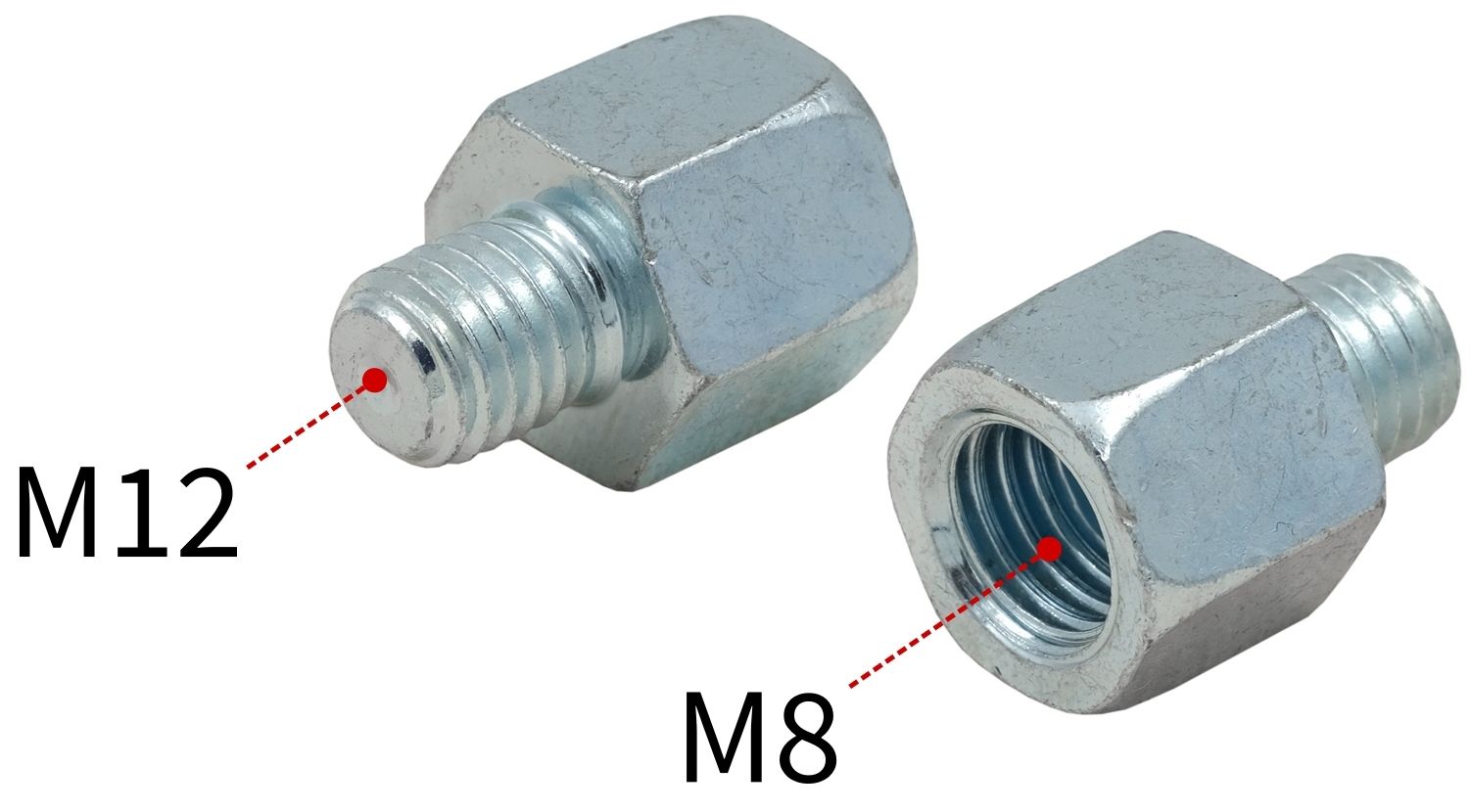Муфта переходная внутренняя/наружная резьба М8/М12 MUPRO 113482 - фото