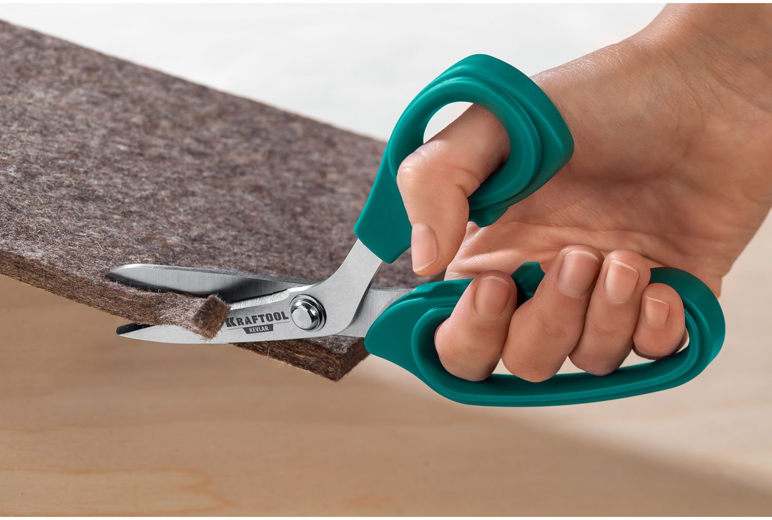 Ножницы технические 205 мм по кевлару и стекловолокну Kevlar Kraftool 23207 - фото