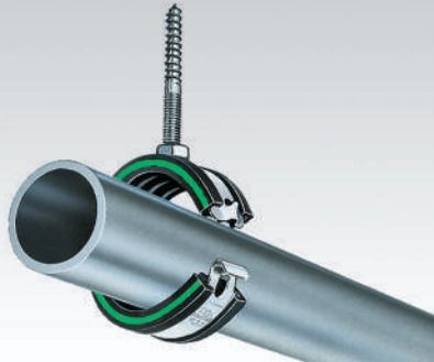 Хомут трубный 18 мм М8 MUPRO Safety Clip 30414/123238, оцинкованная сталь - фото