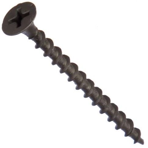 Саморез для гипсокартона и дерева 3,8х35, чёрный, 200 шт - фото