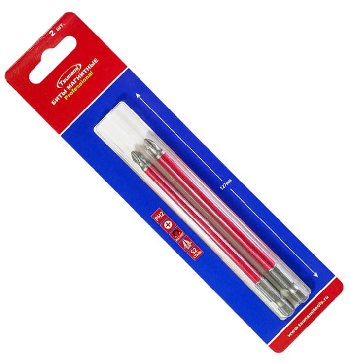 Набор бит PH2 127 мм Professional Tsunami T26020010PH2127 - фото