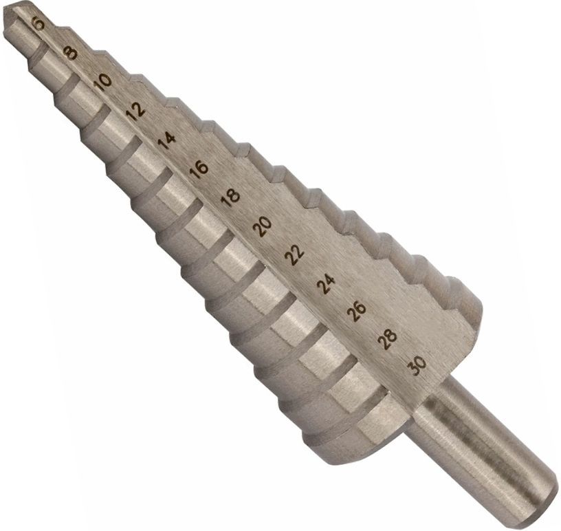 Набор сверл по металлу ступенчатых 4-12/4-20/6-30 мм HSSE-Co5 Bucovice 691805, 3 предмета - фото