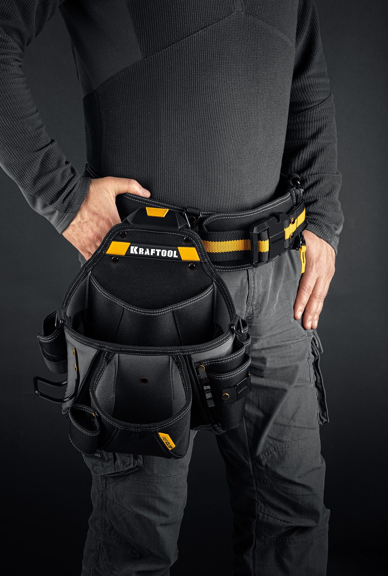 Сумка поясная с креплением FastClip KPB- 20 Kraftbuilt Kraftool 38767 - фото