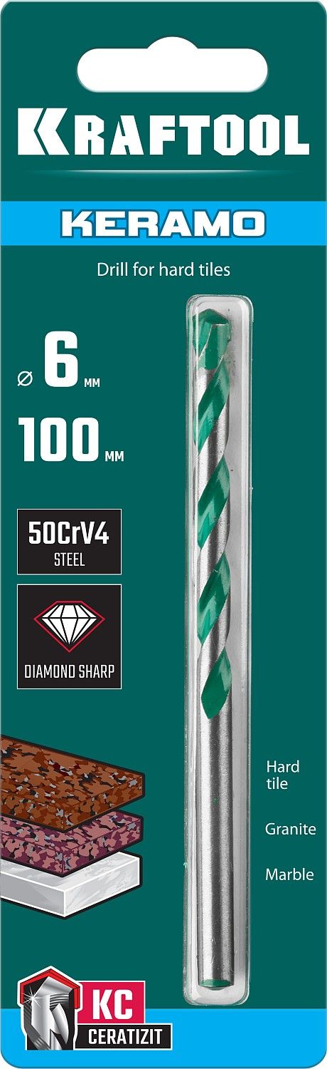 Сверло по керамограниту Keramo Kraftool - фото