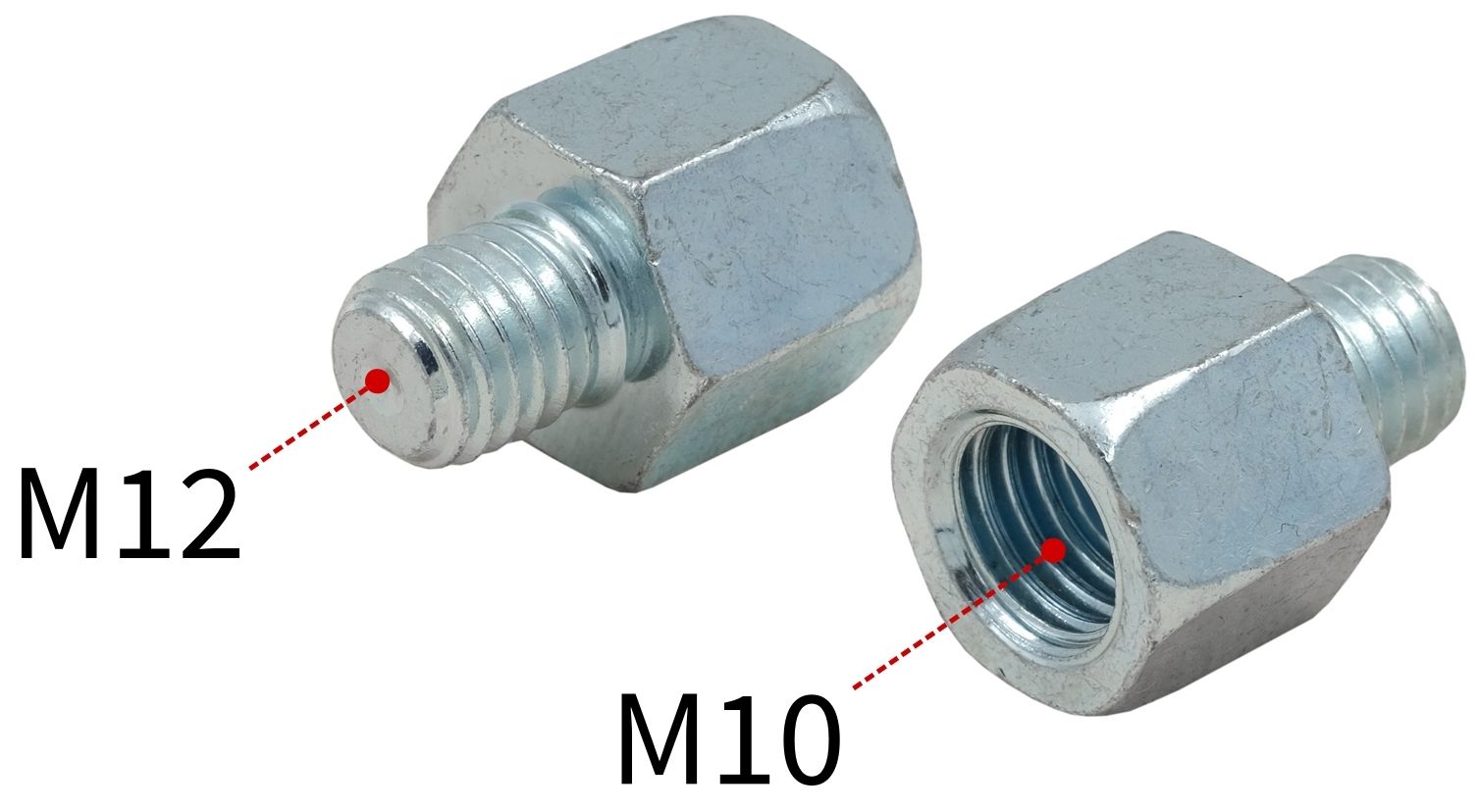 Муфта переходная внутренняя/наружная резьба М10/М12 MUPRO 113474 - фото