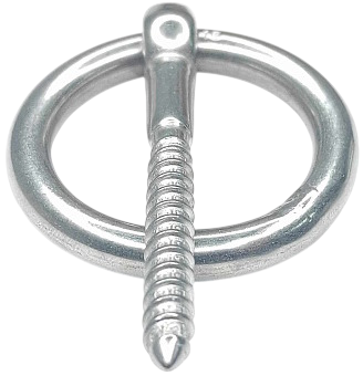 Рым-шуруп с кольцом 814086, нержавеющая сталь А4 - фото