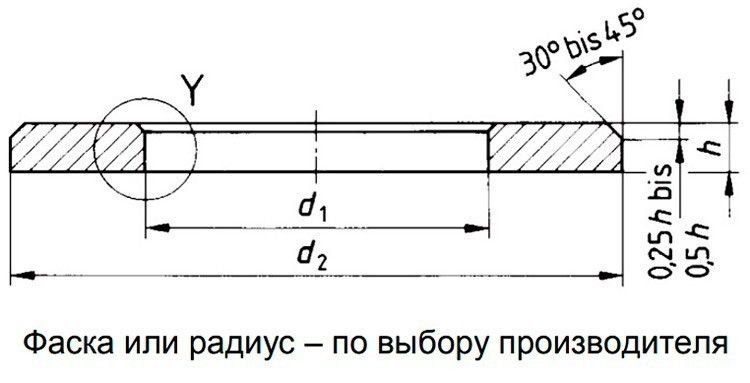 Шайба плоская DIN 125B (с фаской), ГОСТ 11371-78, нержавеющая сталь А2 - фото