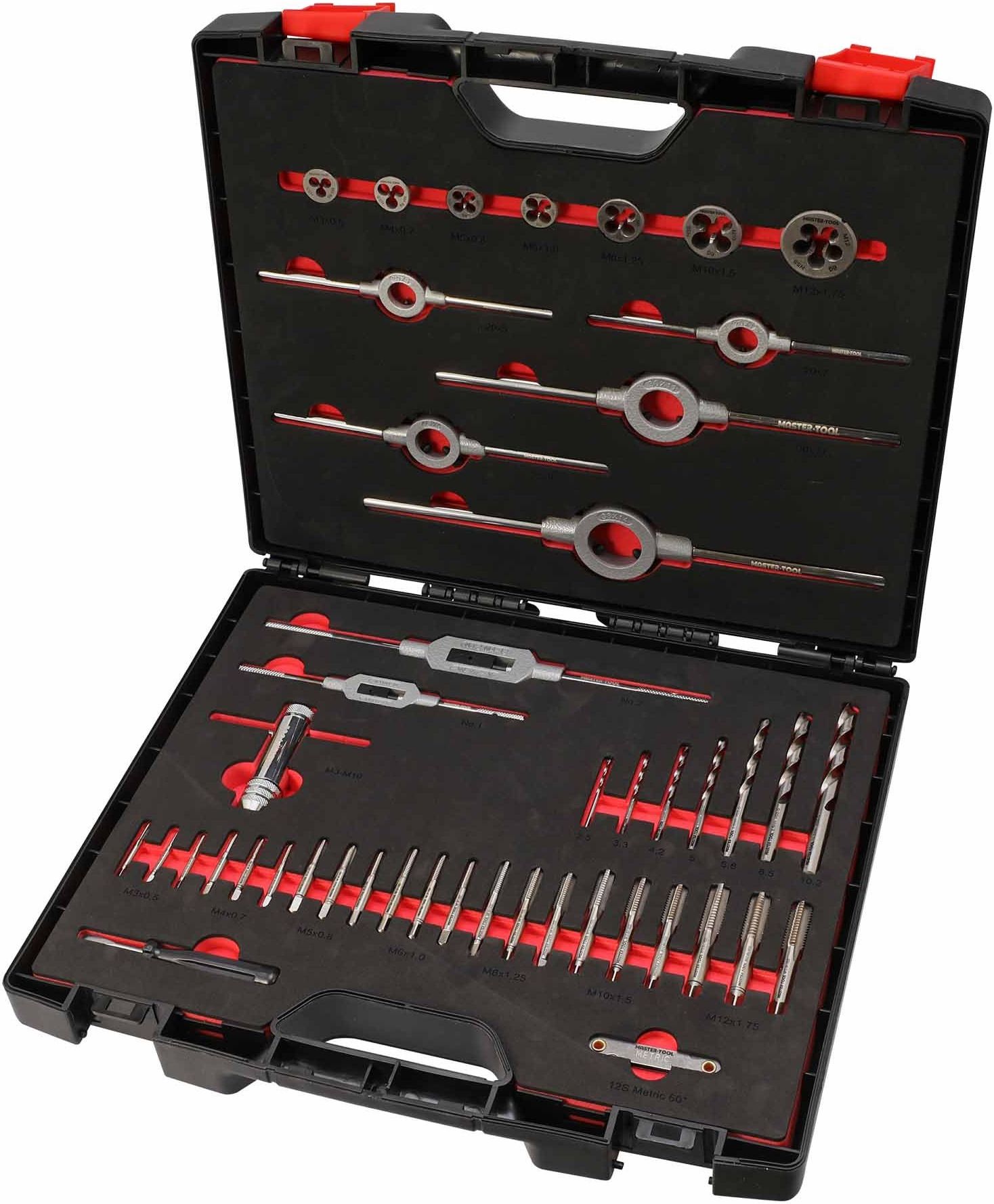 Резьбонарезной набор M3-M12 HSS-G Master-Tool 1014901010002, 45 предметов - фото