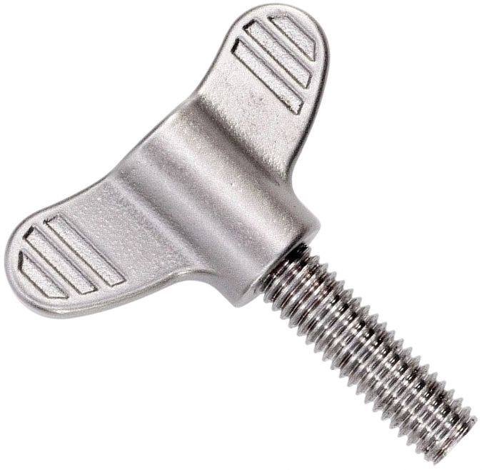 Ручка-винт лепестковая М8х30 U60-55, нержавеющая сталь А2 - фото