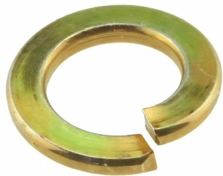 Шайба пружинная (гровер) М8 DIN 127, желтый цинк - фото