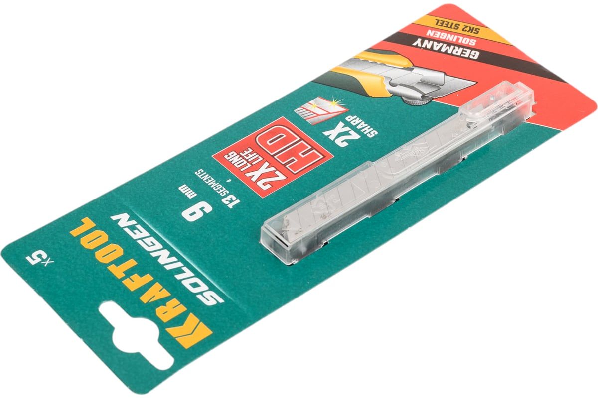 Лезвия сегментированные 9 мм 13 сегментов Solingen Kraftool 09601-09-S5, 5 шт - фото