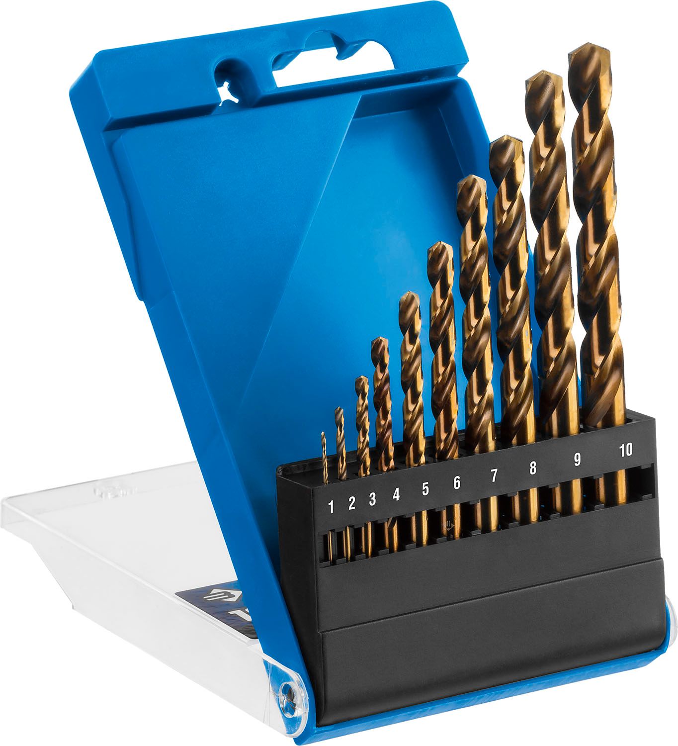 Набор сверл по металлу 1-10 мм Кобальт, класс А, ЗУБР 29626-H10_z01, сталь Р6М5К5, 10 штук - фото