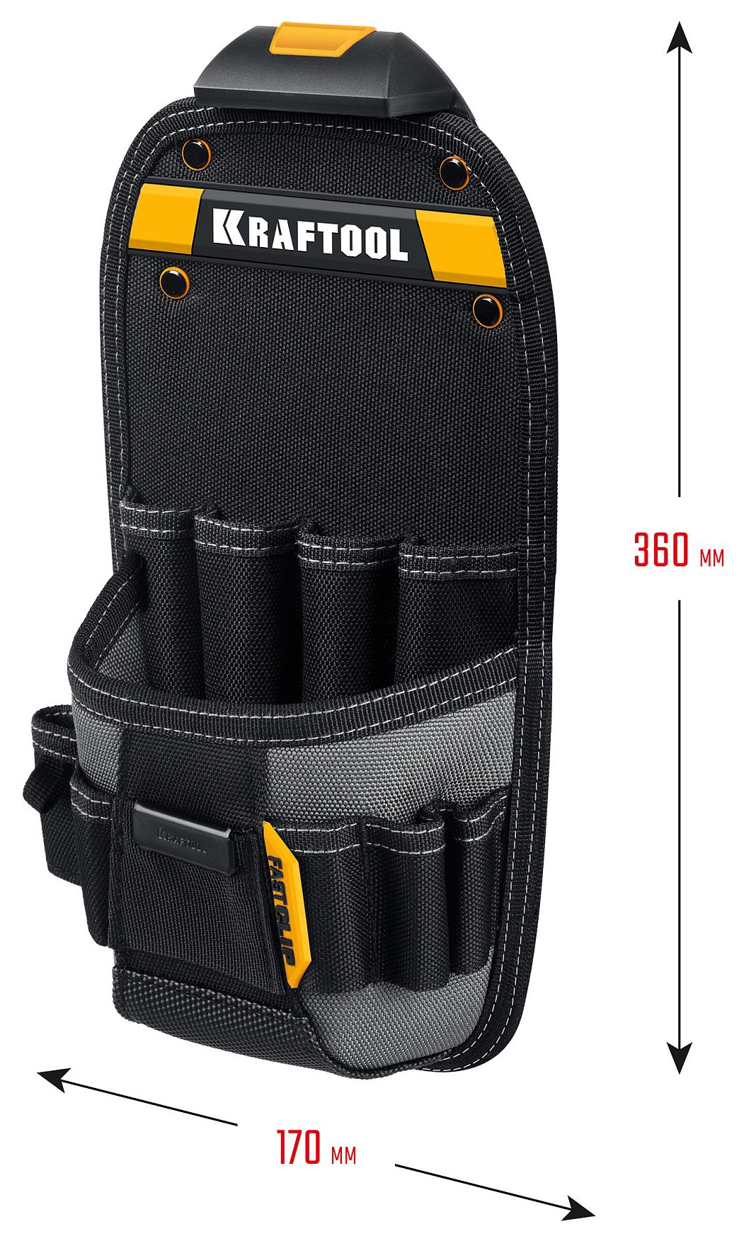 Сумка строителя с креплением FastClip KP- 11 Kraftbuilt Kraftool 38777 - фото