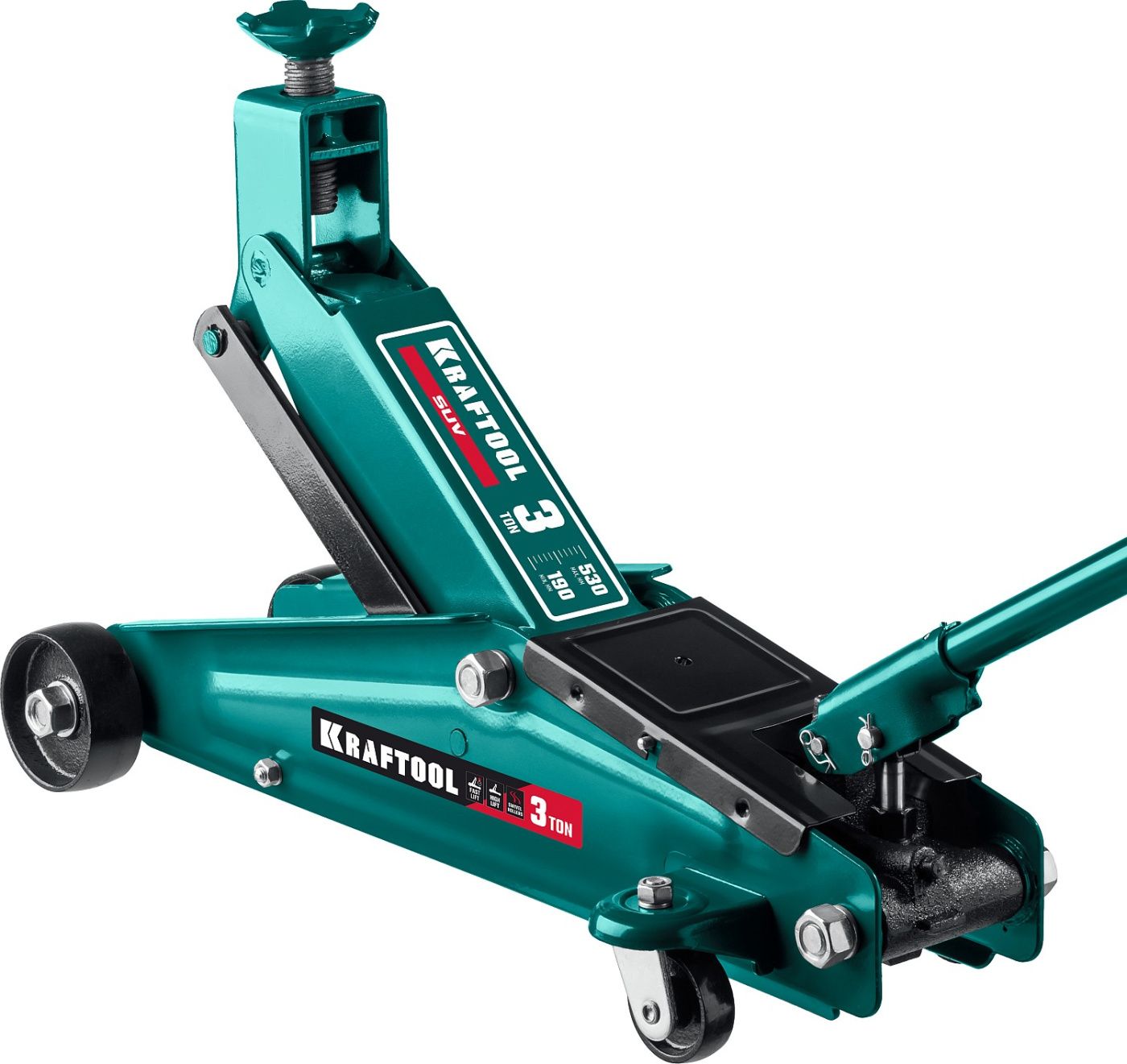 Домкрат подкатной с высоким подъемом 3 т 190-530 мм Kraftool SUV 43458-3 - фото
