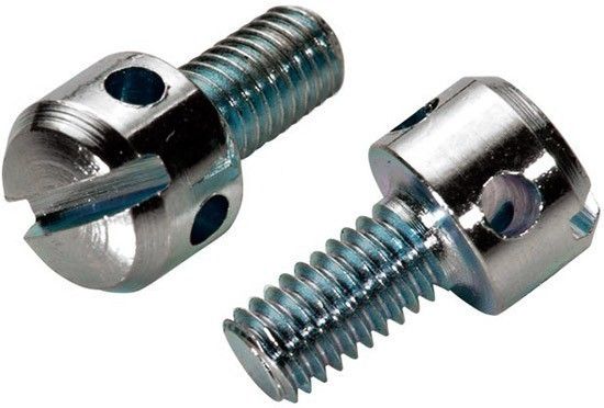 Винт пломбировочный М4х16 DIN 404, класс прочности 5.8, оцинкованная сталь - фото