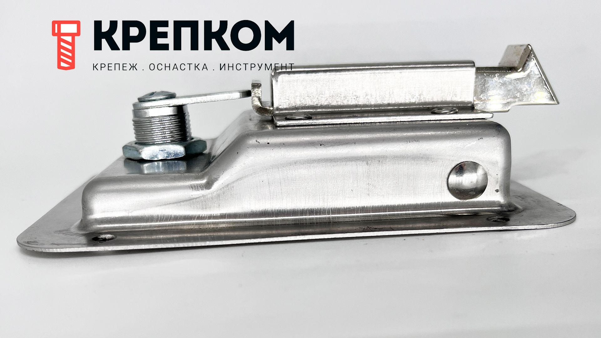 Замок внутренний с защелкой и ключом N64, нержавеющая сталь - фото