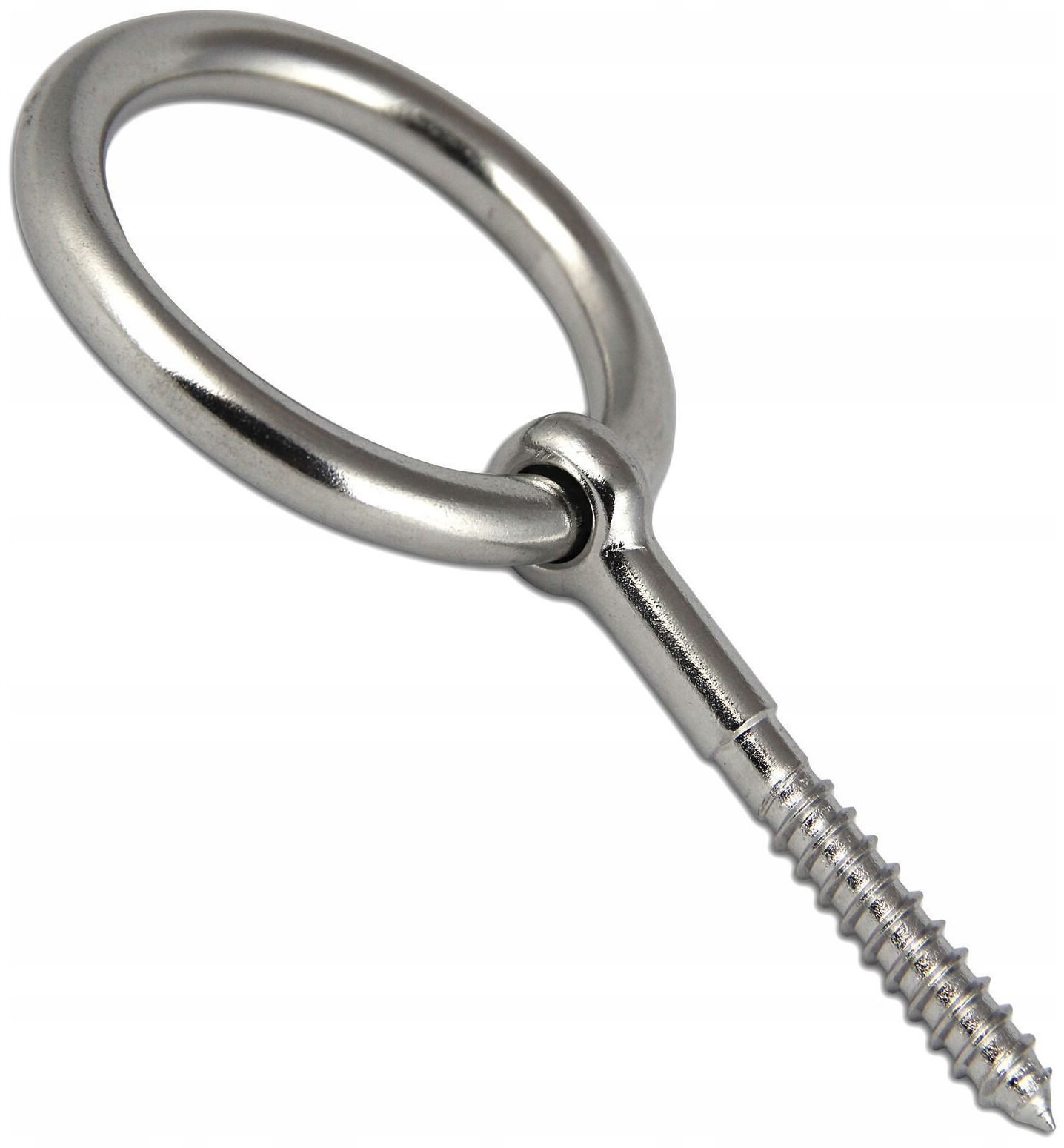Рым-шуруп с кольцом 10х100 814086, нержавеющая сталь А4 - фото