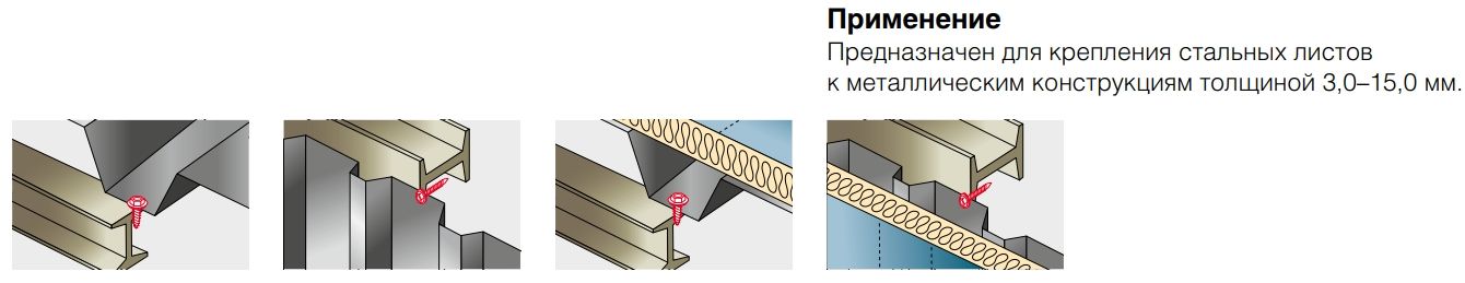 Винт самосверлящий по металлу 5,5х35 мм, с шайбой EPDM, SD 12 Fasty P15055350AMS, RAL 5015 небесно-синий - фото