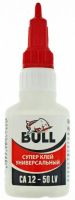 Супер клей универсальный CA12 50LV, Bull BA150, 50 гр