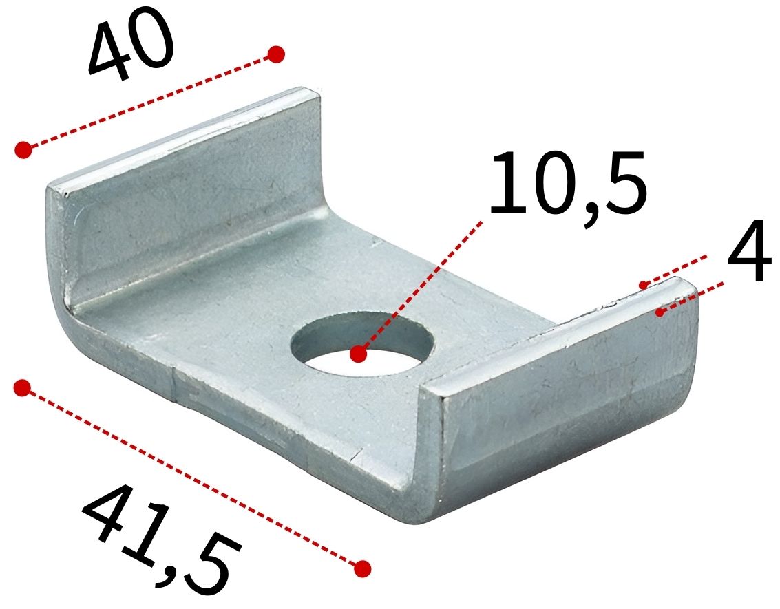 Шайба U-образная для профиля FUS Fischer HK 41х10,5 547495, горячеоцинкованная сталь - фото