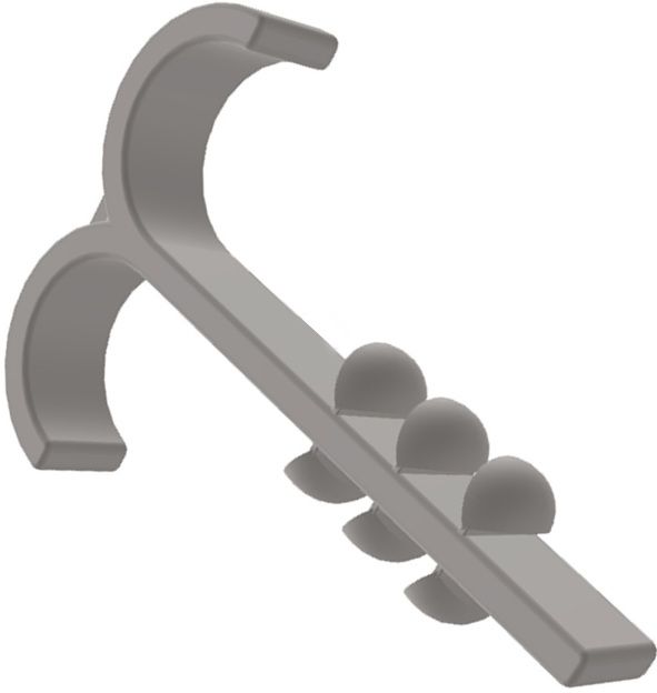 Дюбель-хомут вставной Т-образный DSS 20-25 с двойной скобой для кабелей Schnabl 30240 - фото