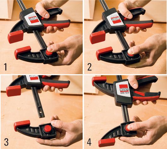 Струбцина пистолетная 300х80 мм 2 кН Bessey EZS30-8, пластик - фото