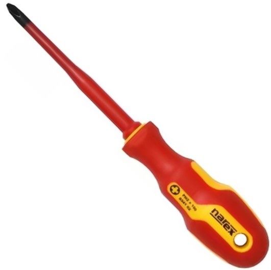 Отвертка диэлектрическая PH 2х100 мм S Line Elektro Profi SLIM Narex 834102 - фото