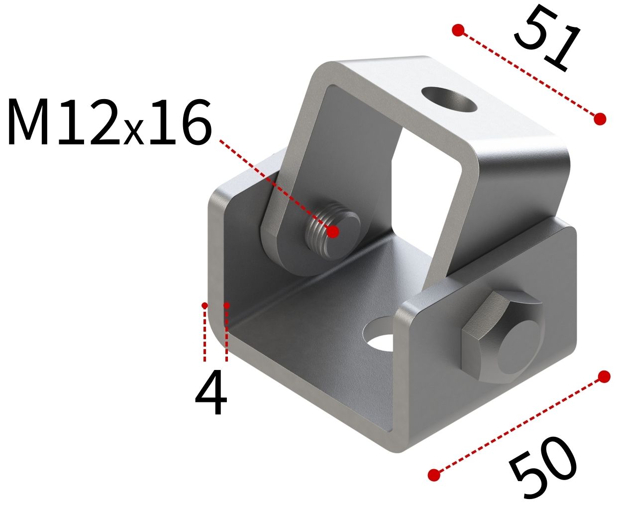 Скоба шарнирная универсальная 5F2 TERMOCLIP - фото