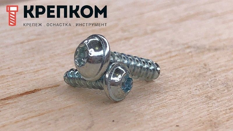 Саморез с прессшайбой и шлицем TORX 88204 RSTplus усиленный, тупой конец, оцинкованная сталь - фото