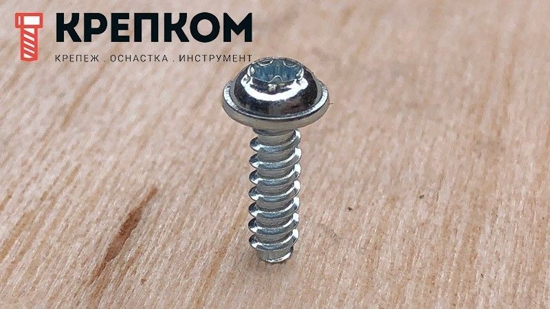 Саморез с прессшайбой и шлицем TORX 88204 RSTplus усиленный, тупой конец, оцинкованная сталь - фото