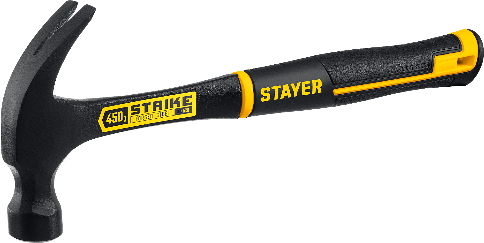 Молоток-гвоздодёр цельнометаллический столярный 450 гр Strike Professional Stayer 2025-450 - фото
