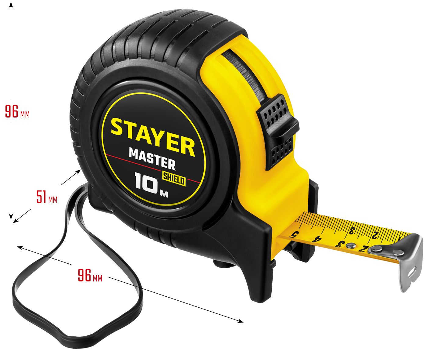 Рулетка измерительная 10 м х 25 мм Stayer Master 34025-10 - фото