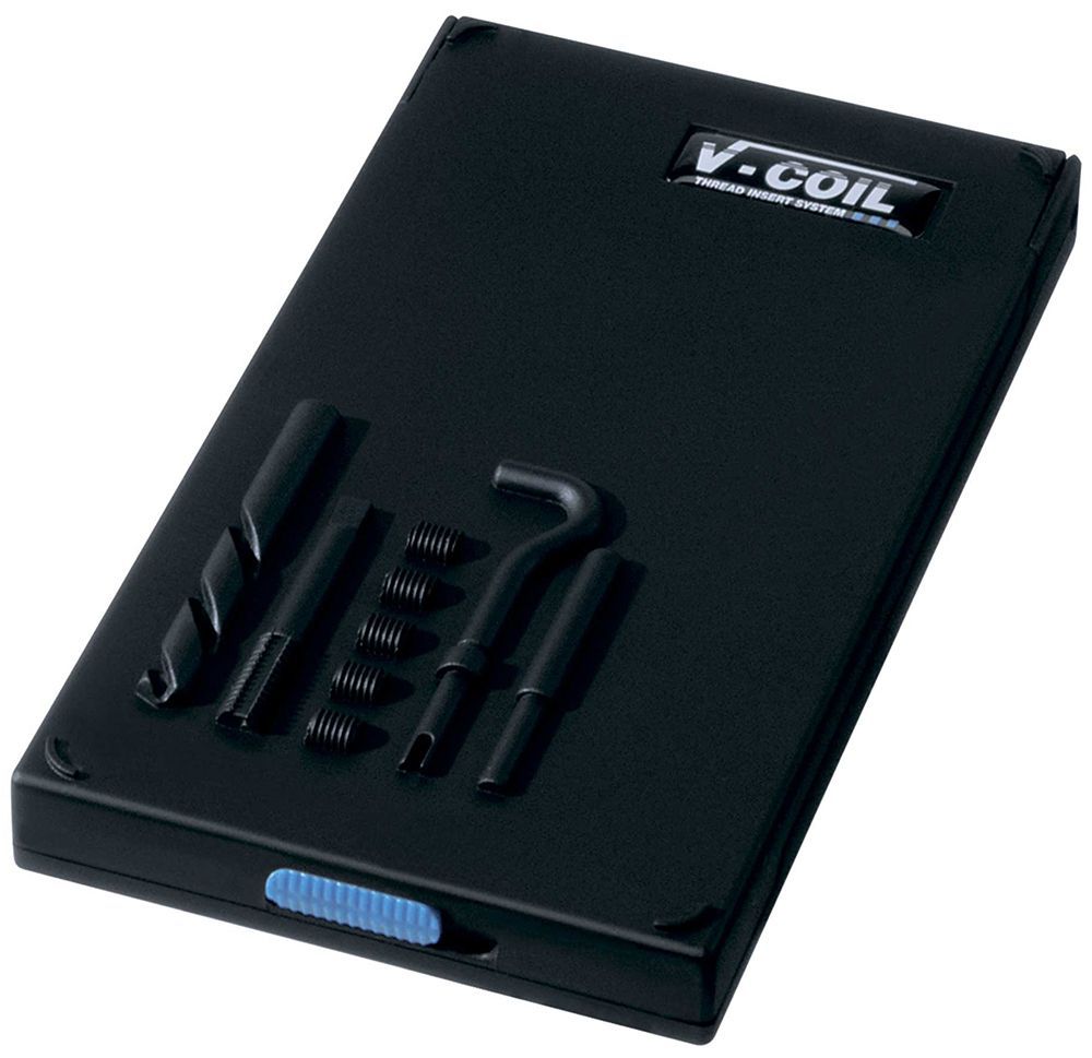 Набор для восстановления резьбы UNC 1/4"х20 V-Coil Volkel 04107, 24 предмета, дюймовая резьба UNC  - фото