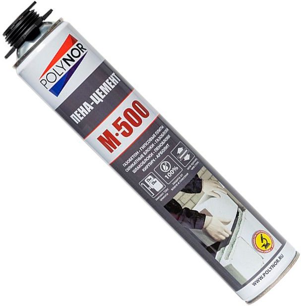 Пена-цемент теплоизоляционная всесезонная 850 мл M-500 Polynor ПК013573 - фото