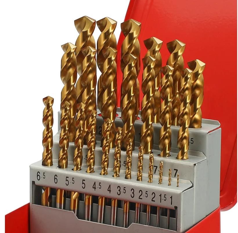 Набор сверл по металлу 1-13 мм HSSE-Co5 TiN 130° DIN 338 PRO H-Tools 215215TPRO, 25 шт - фото