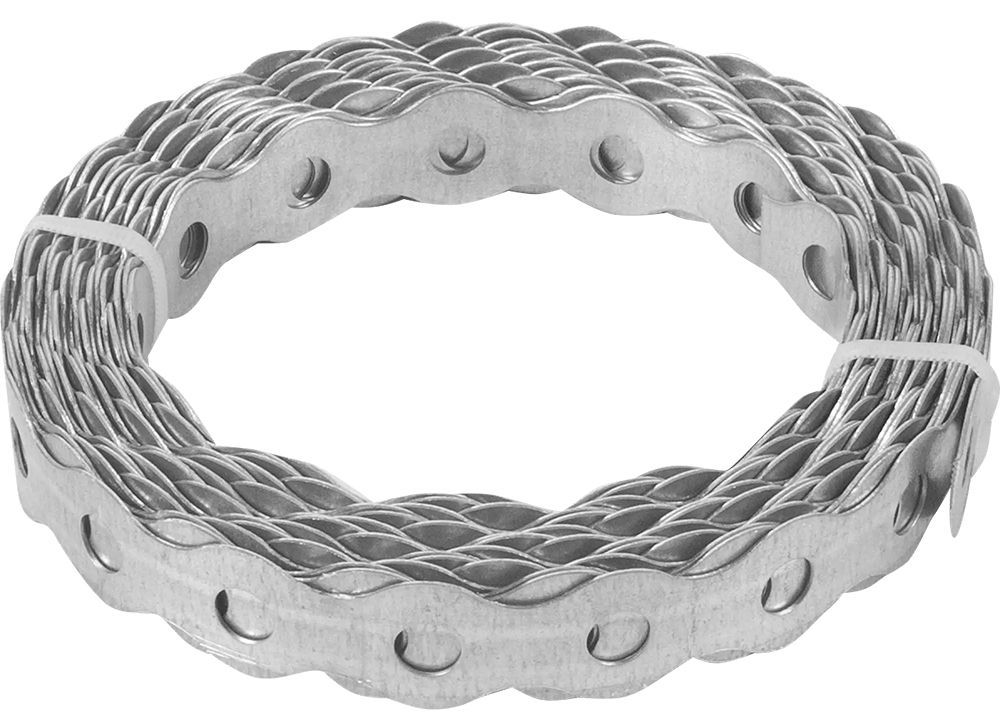 Лента перфорированная «Волна» ОЛВ 17х0,55 мм (25 м), оцинкованная сталь - фото