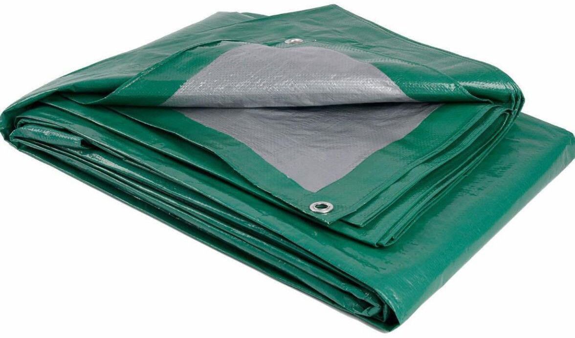 Изображение товара Тент тарпаулин 3х15 м 120 г/м² зеленый влагостойкий и прочный